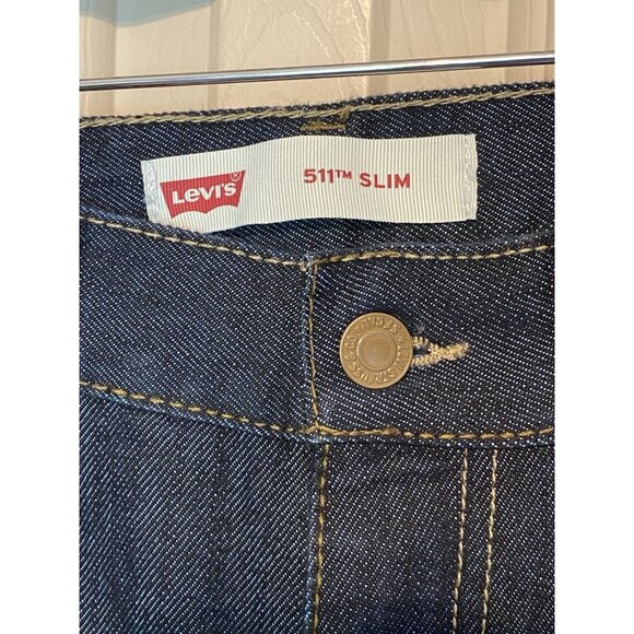 Levi 511 Dark Wash Jeans Slim Fit Denim Women's 20 Reg Red Tab - Picture 4 of 8